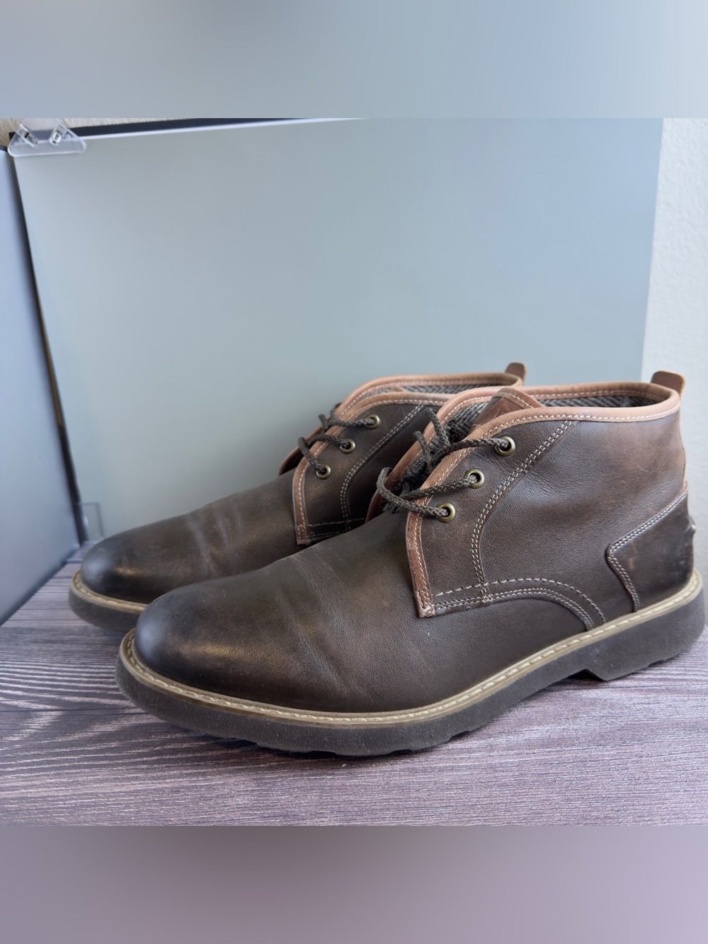 Florsheim Casey Chukka Boots Brown Leather Men’s Size 8.5 D Casual Ankle Boots w